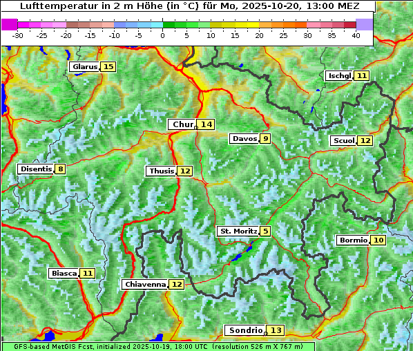 Temperatur, 20. 10. 2025