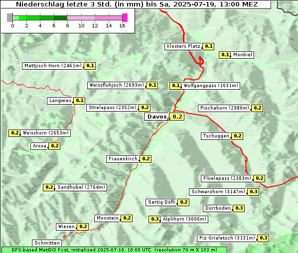 Niederschlag, 19. 7. 2025