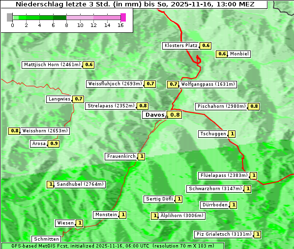 Niederschlag, 16. 11. 2025