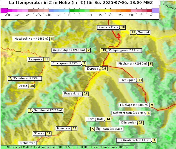 Temperatur, 6. 7. 2025