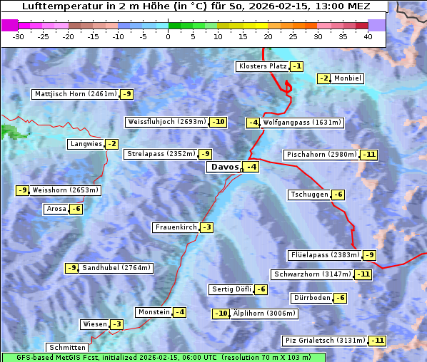 Temperatur, 15. 2. 2026