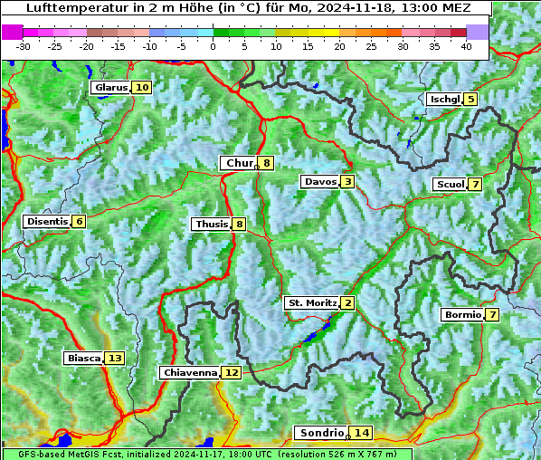 Temperatur, 18. 11. 2024