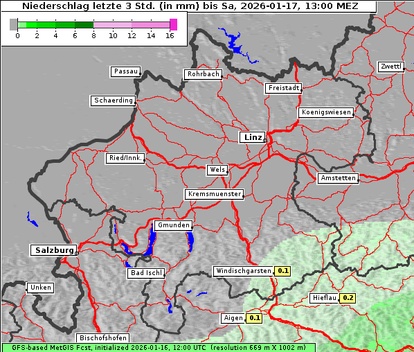 Niederschlag, 17. 1. 2026