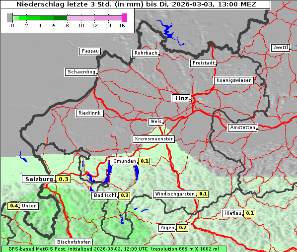 Niederschlag, 3. 3. 2026