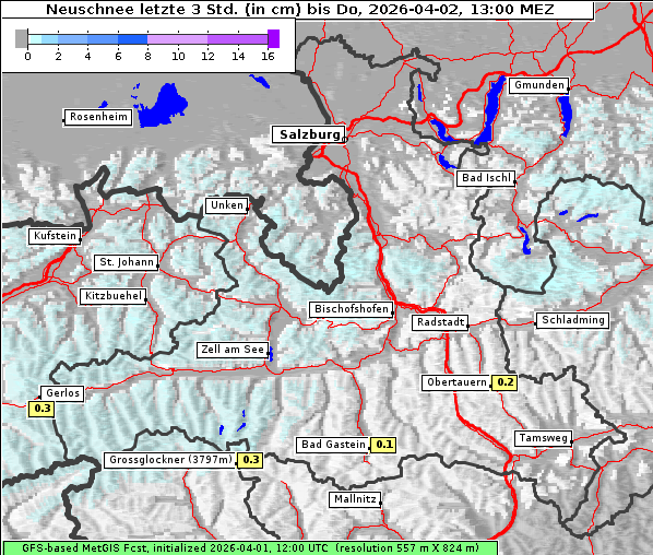 Neuschnee, 2. 4. 2026