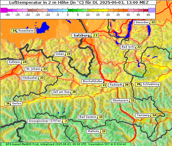 Temperatur, 3. 6. 2025