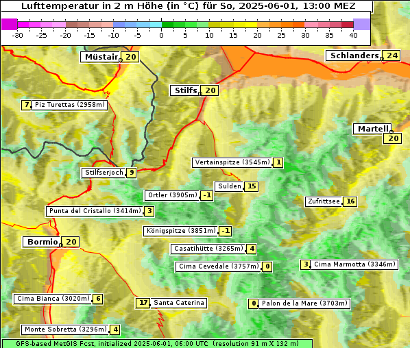 Temperatur, 1. 6. 2025