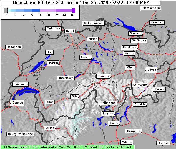 Neuschnee, 22. 2. 2025