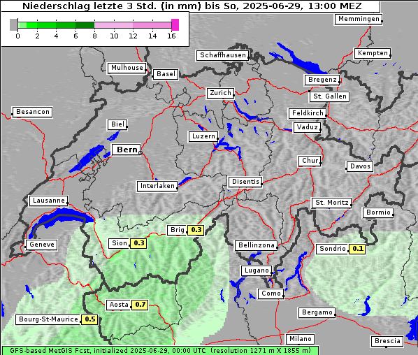 Niederschlag, 29. 6. 2025