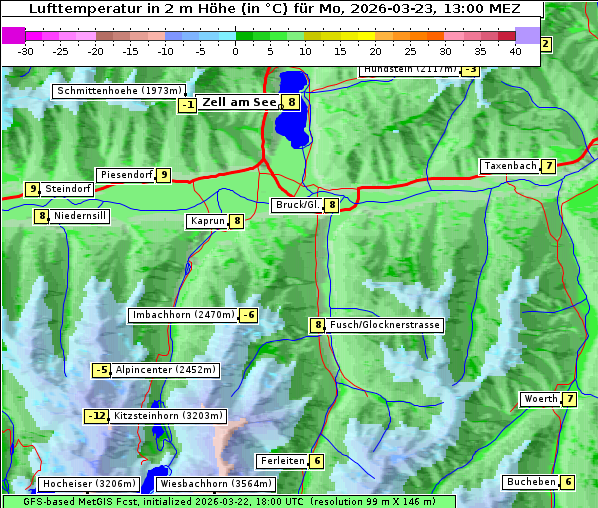 Temperatur, 23. 3. 2026