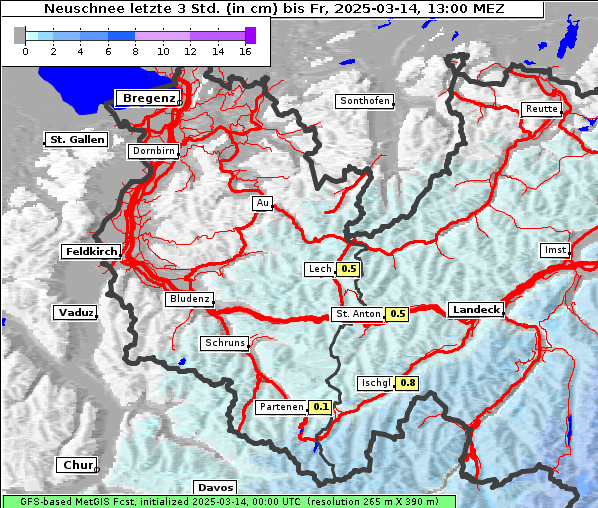 Neuschnee, 14. 3. 2025