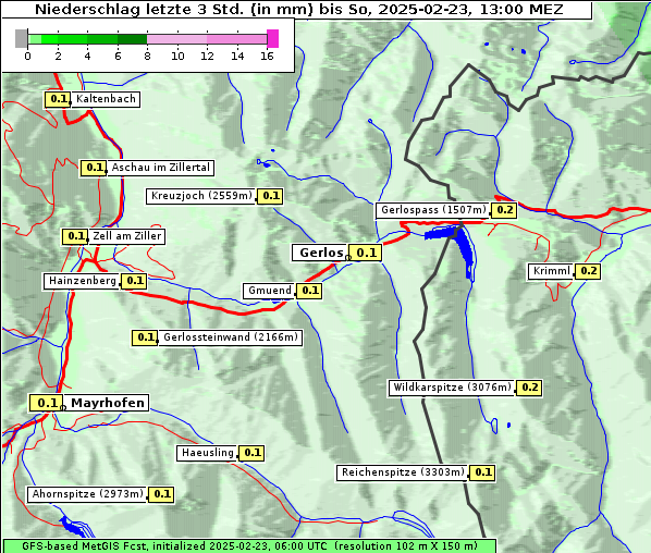 Niederschlag, 23. 2. 2025