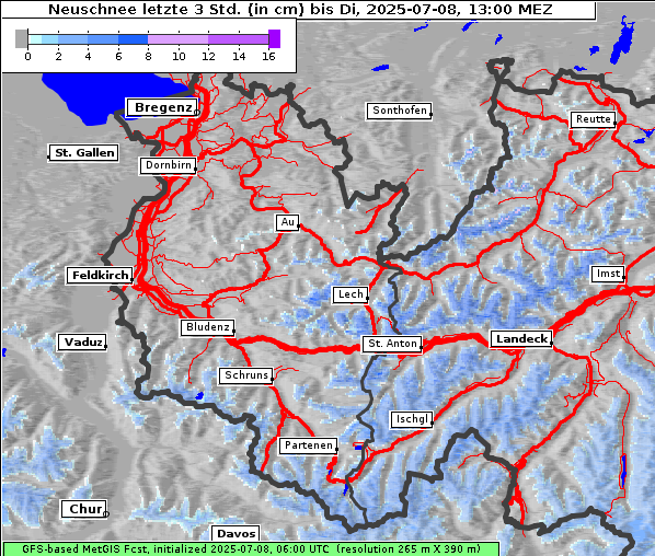 Neuschnee, 8. 7. 2025