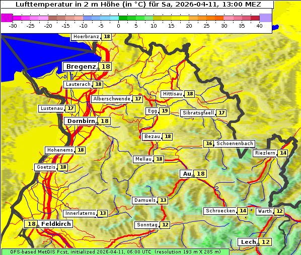 Temperatur, 11. 4. 2026