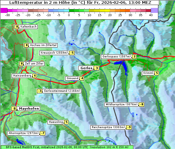 Temperatur, 6. 2. 2026
