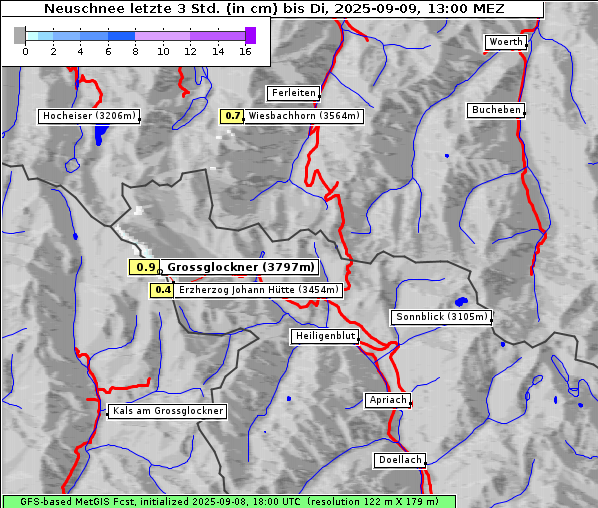 Neuschnee, 9. 9. 2025