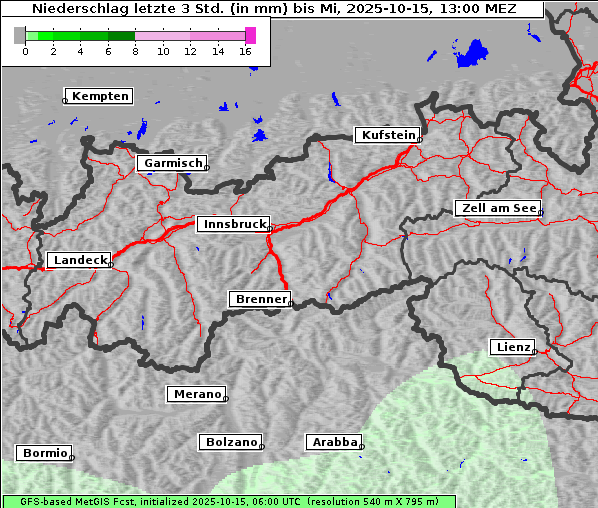 Niederschlag, 15. 10. 2025