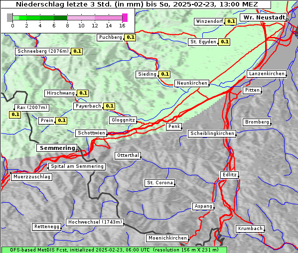 Niederschlag, 23. 2. 2025