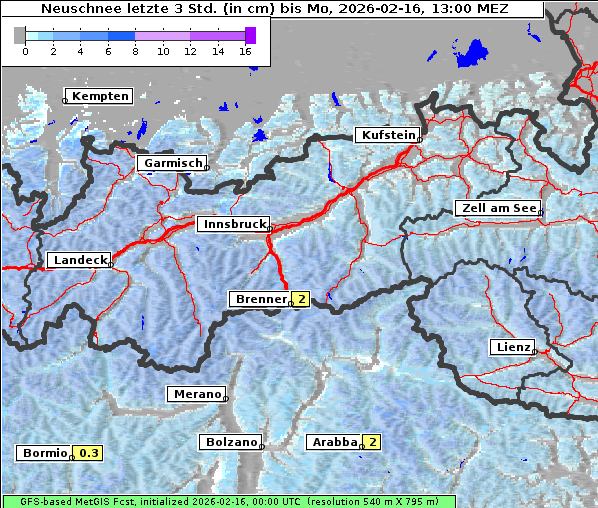 Neuschnee, 16. 2. 2026