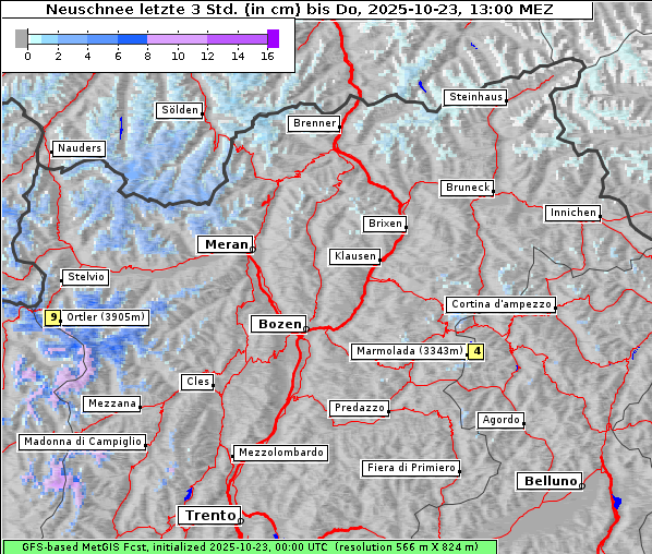 Neuschnee, 23. 10. 2025