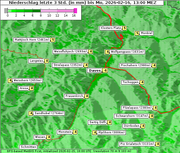 Niederschlag, 16. 2. 2026