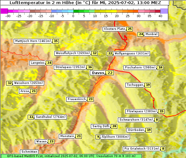 Temperatur, 2. 7. 2025