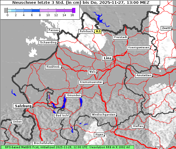 Neuschnee, 27. 11. 2025