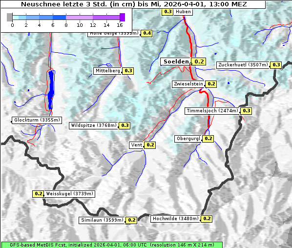Neuschnee, 1. 4. 2026