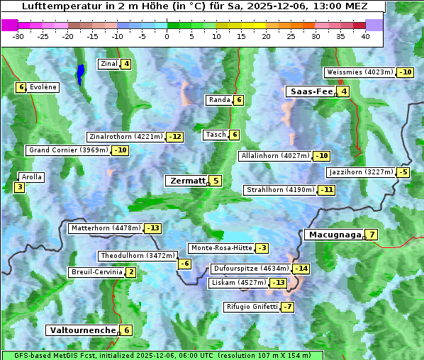 Temperatur, 6. 12. 2025