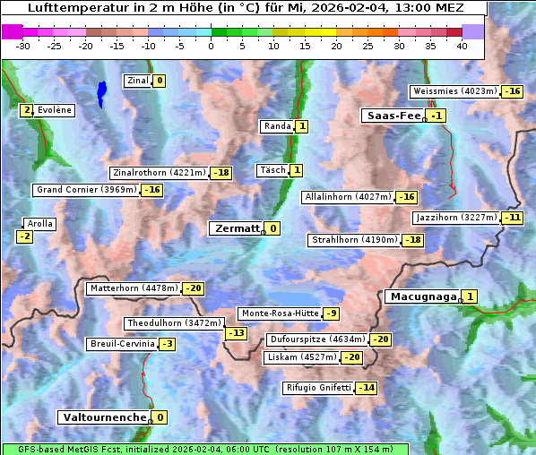 Temperatur, 4. 2. 2026