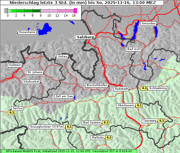 Niederschlag, 16. 11. 2025