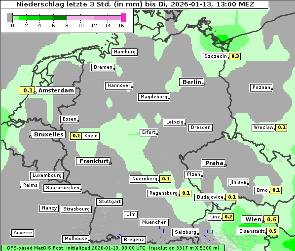 Niederschlag, 13. 1. 2026
