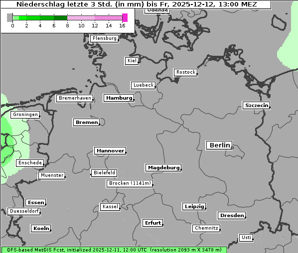 Niederschlag, 12. 12. 2025
