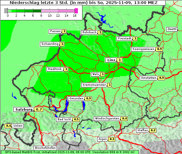 Niederschlag, 9. 11. 2025