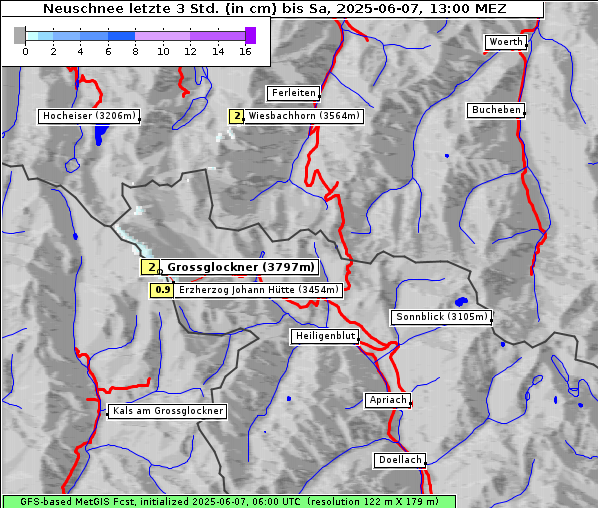 Neuschnee, 7. 6. 2025