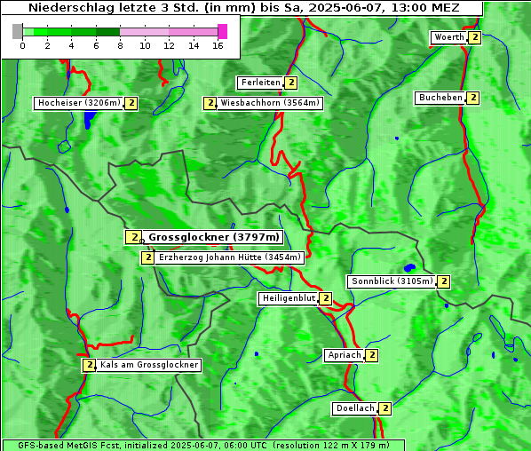 Niederschlag, 7. 6. 2025