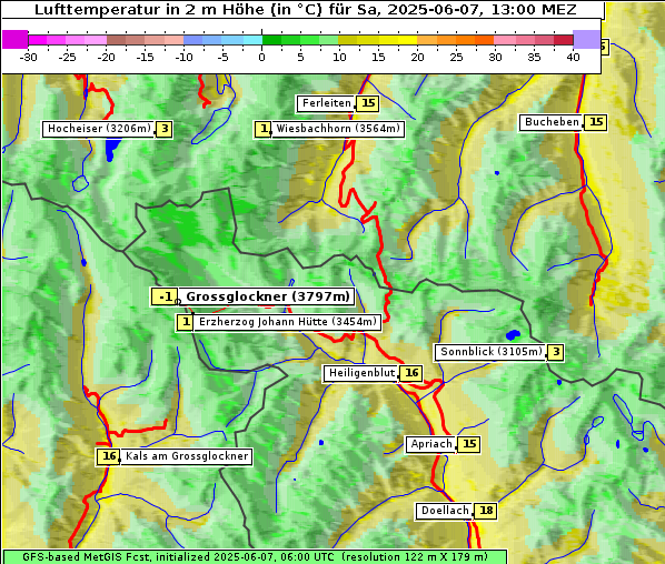 Temperatur, 7. 6. 2025