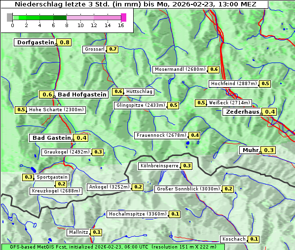 Niederschlag, 23. 2. 2026