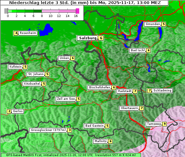 Niederschlag, 17. 11. 2025