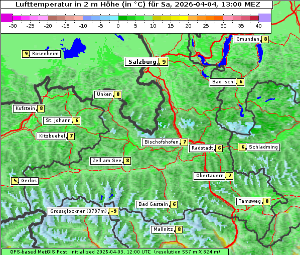 Temperatur, 4. 4. 2026