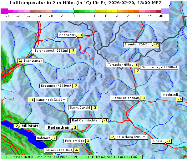 Temperatur, 20. 2. 2026