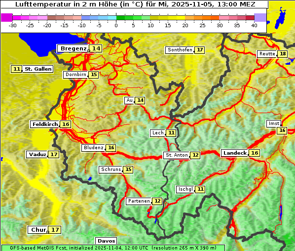 Temperatur, 5. 11. 2025