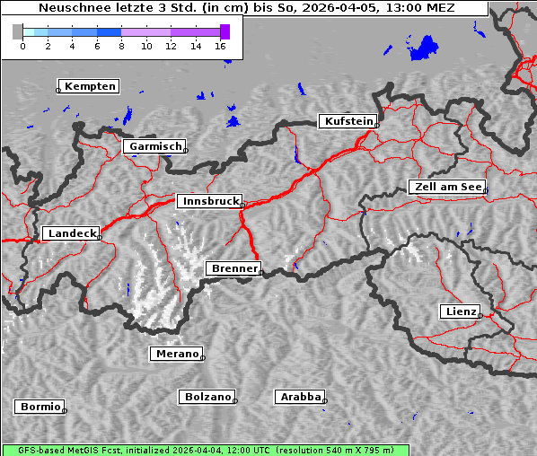 Neuschnee, 5. 4. 2026