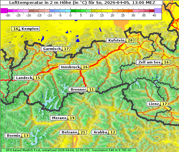 Temperatur, 5. 4. 2026