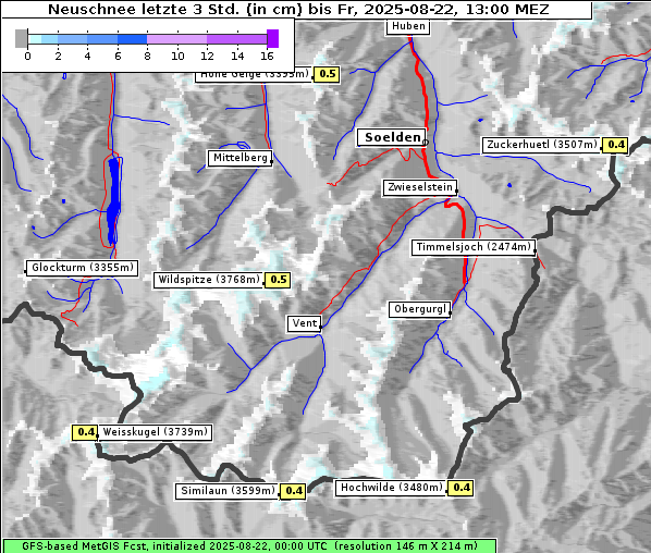 Neuschnee, 22. 8. 2025