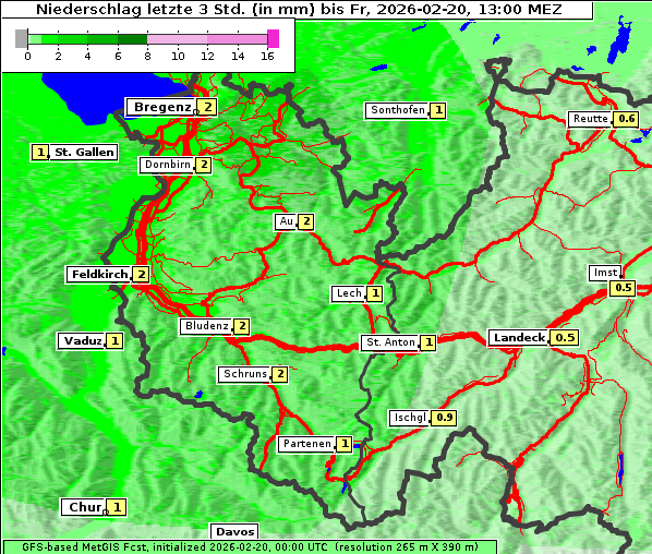 Niederschlag, 20. 2. 2026