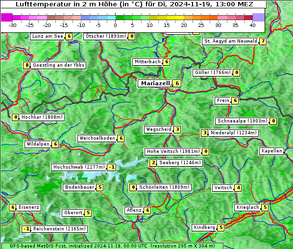 Temperatur, 19. 11. 2024