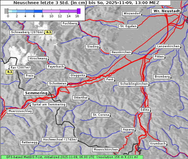 Neuschnee, 9. 11. 2025