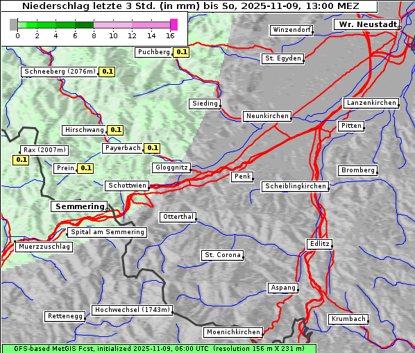 Niederschlag, 9. 11. 2025