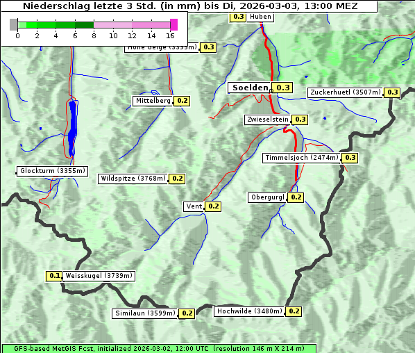Niederschlag, 3. 3. 2026